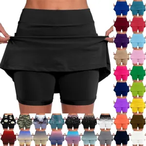 22 inch Golf Skirts for Women Tummy Control Pleated Tennis Skorts for Women Running Shorts for Women high Waisted 7