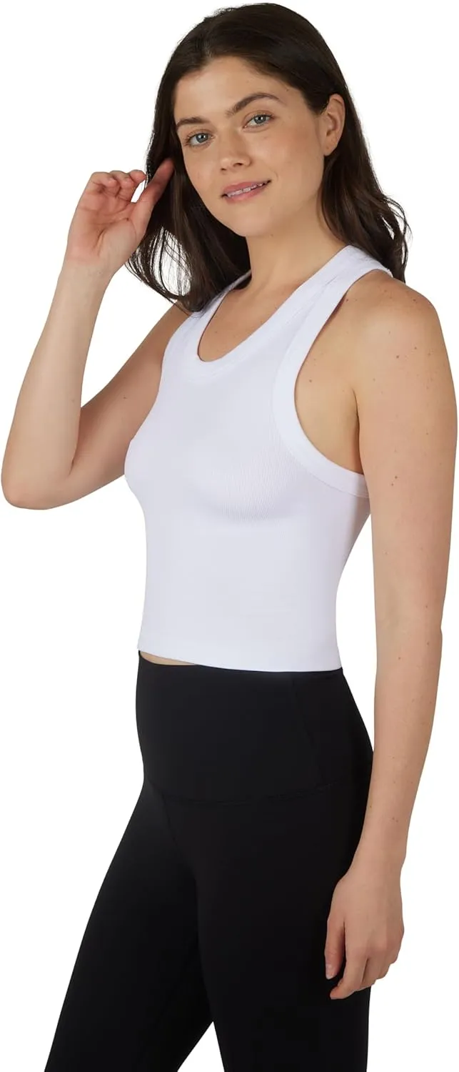 90 Degree By Reflex Womens Seamless Tank Ribbed Fitted Racerback Top 3 Pack