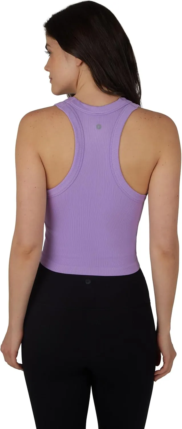 90 Degree By Reflex Womens Seamless Tank Ribbed Fitted Racerback Top 3 Pack