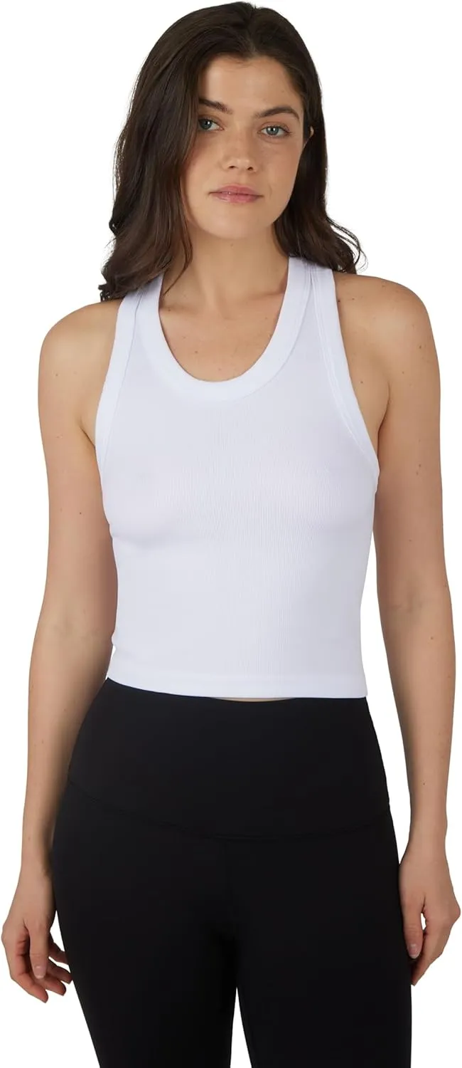 90 Degree By Reflex Womens Seamless Tank Ribbed Fitted Racerback Top 3 Pack