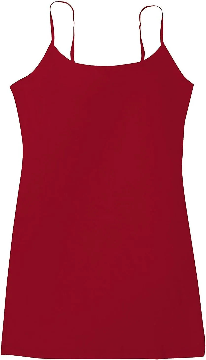 Active Basic Junior Women's Casual Plain Layering Camisole Cami Top Tank - 4 Pack