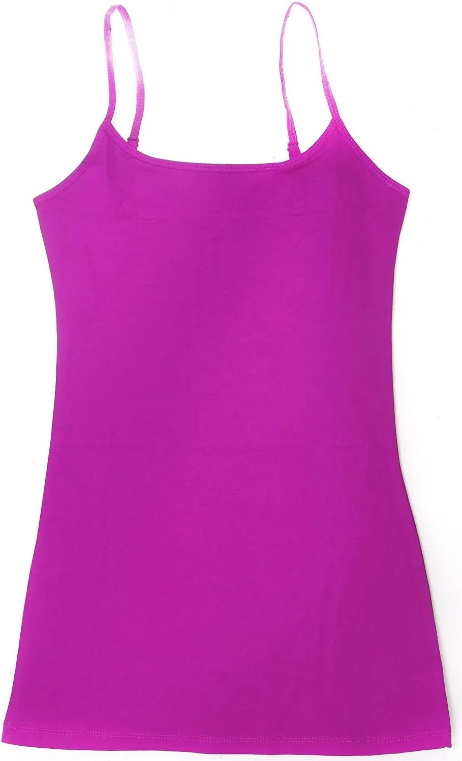 Active Basic Junior Women's Casual Plain Layering Camisole Cami Top Tank - 4 Pack