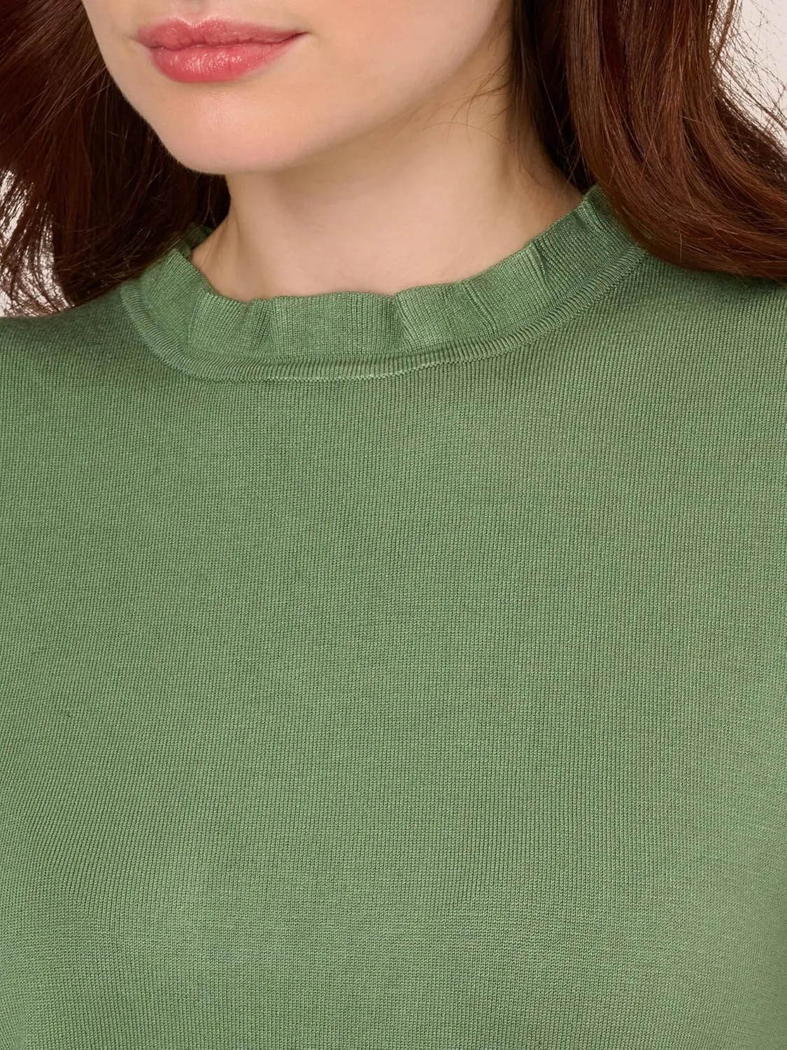 Adrianna Papell Women's Clip Dot Sleeve Twofer Sweater