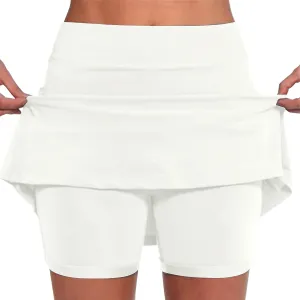 aihihe Pleated Skirts for Women Plus Size Pink Womens Shorts Casual Long Length Tennis Dress with Pockets Plus Size