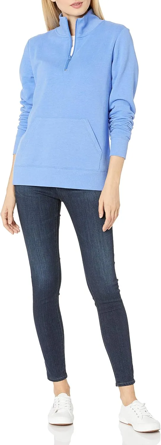 Amazon Essentials Women's Long-Sleeve Fleece Quarter-Zip Top (Available in Plus Size)