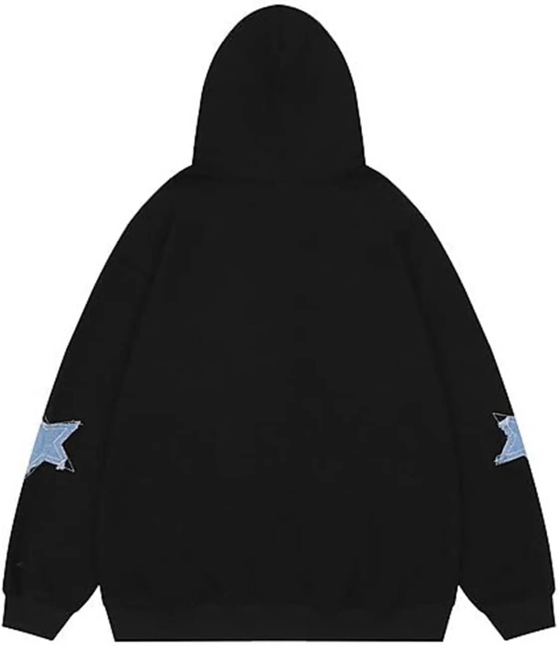 Amiblvowa Y2K Zip Up Hoodie Men Women Star Letter Graphic Hoodies Vintage Aesthetic Hooded Sweatshirt Harajuku Jacket