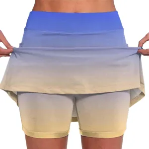 Athletic Skorts for Woman Elastic High Waisted Tennis Golf Skirts with Built-in Shorts Yoga Skirts with Pockets
