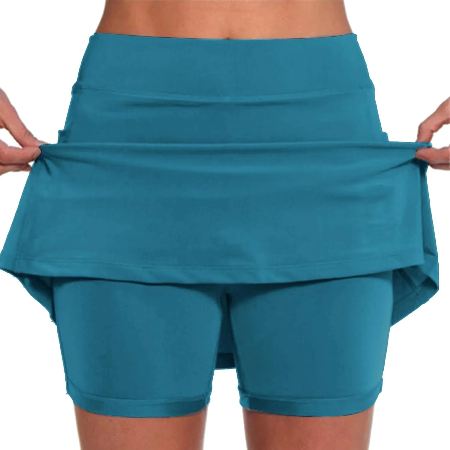 Athletic Skorts for Women Plus Size Tummy Control Tennis Yoga Shorts Hight Waist Solid Comfy Elastic Gym Skirts