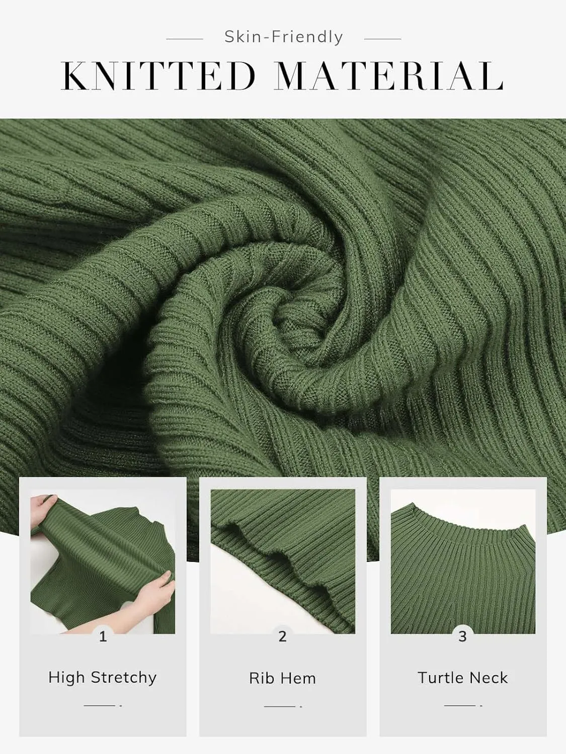 ATHMILE Women's 2025 Fall Long Sleeve Pullover Ribbed Knit Sweater Low Mock Neck Slim Fit Basic Casual Tee Tops