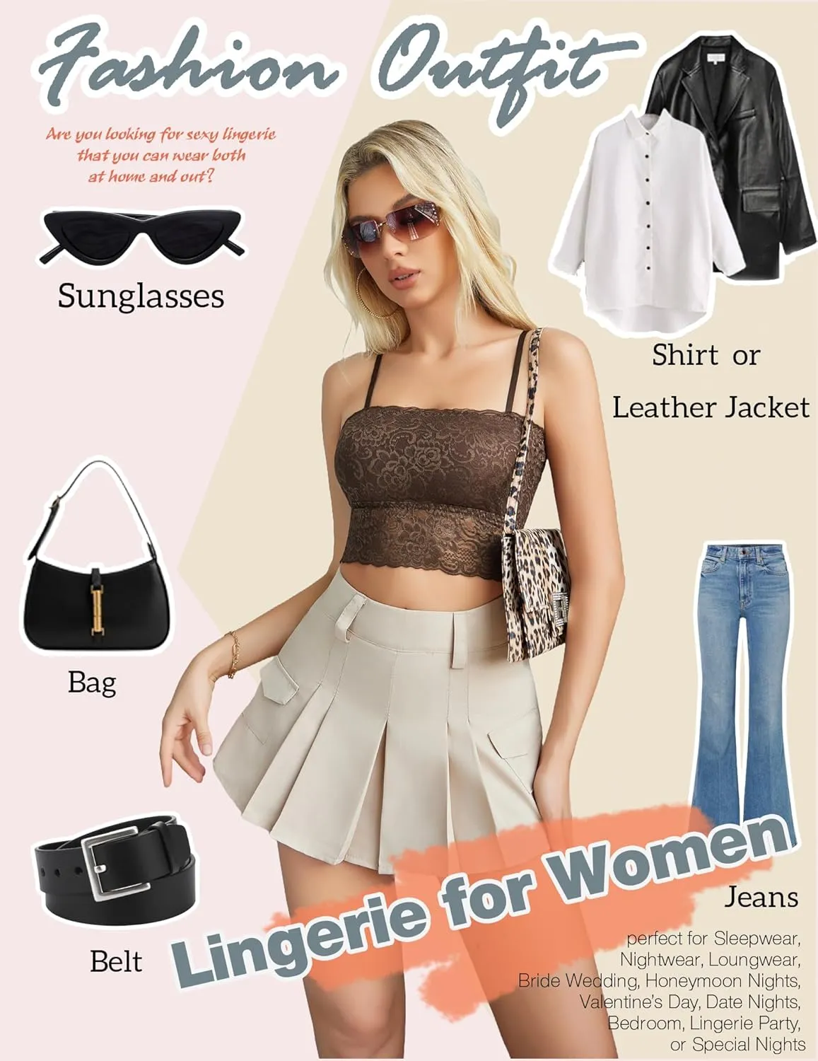 Avidlove Bralettes for Women Lace Spaghetti Strap Tank Top Tube Slim Basic Camisole
