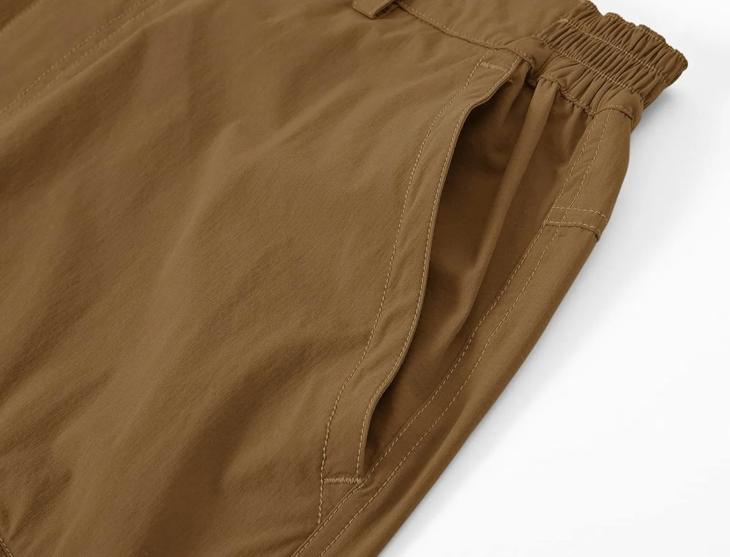 BASUDAM Men's Cargo Hiking Shorts Stretch Quick Dry Lightweight Work Shorts 6 Pockets for Camping Travel