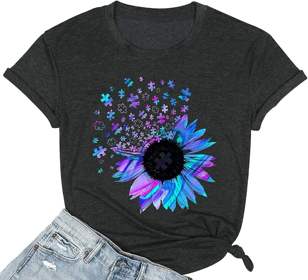 Bealatt Women's Sunflower Graphic Shirts Sunflower Pattern Print Tank Tops Casual Sleeveless Summer Tops Holiday Tee Shirt