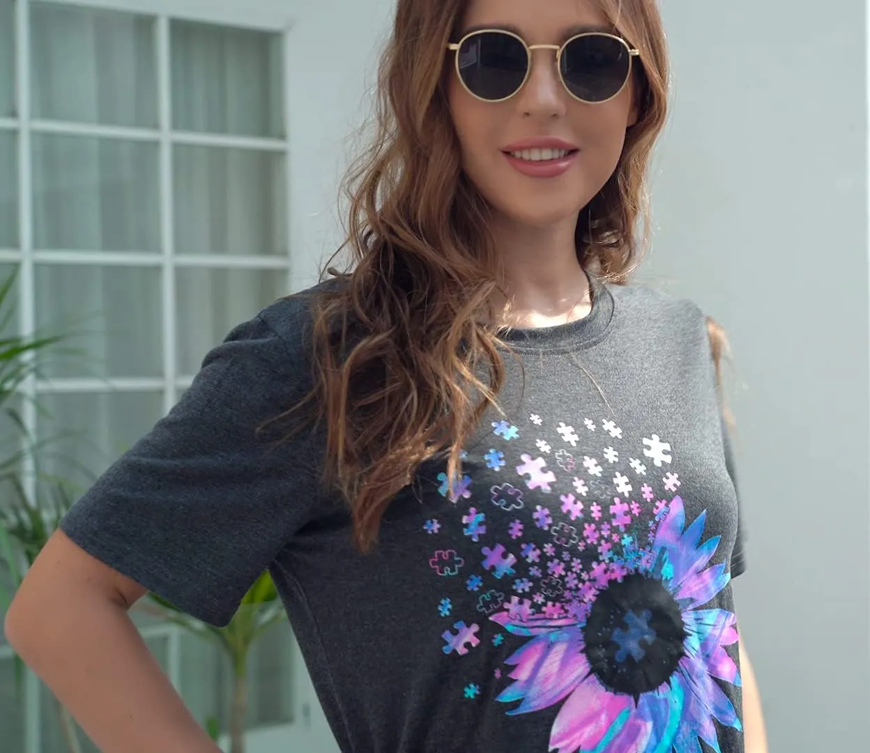 Bealatt Women's Sunflower Graphic Shirts Sunflower Pattern Print Tank Tops Casual Sleeveless Summer Tops Holiday Tee Shirt