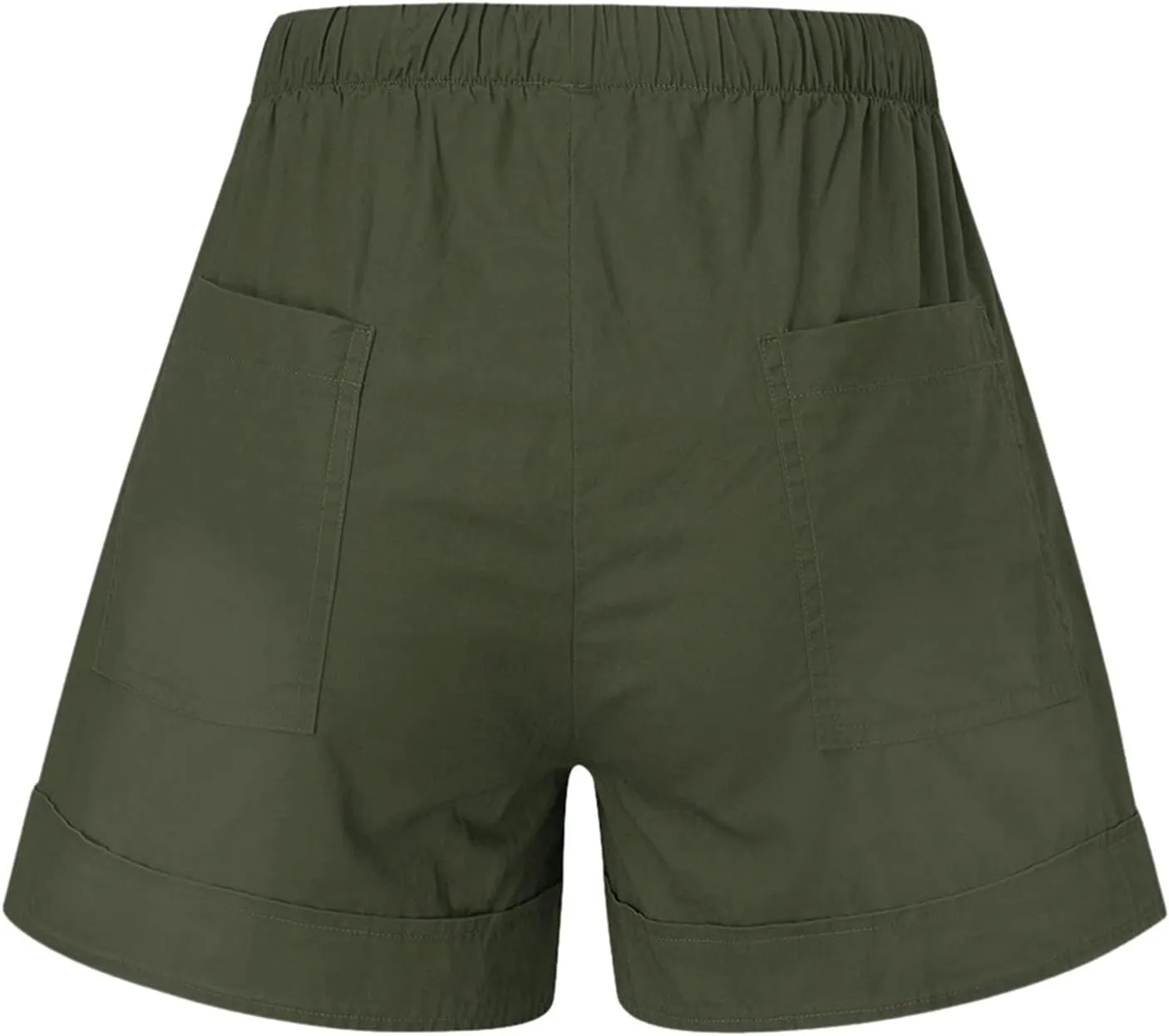 Bermuda Shorts for Women Loose High Waisted Short Pants Wide Leg Linen Knee Length Summer Casual Long Pockets