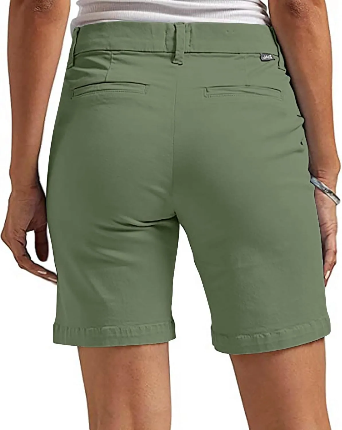 Bermuda Shorts for Women Stretchy Dressy Casual High Waisted Lounge Short Pants Straight Leg Hiking Vacation Outfits