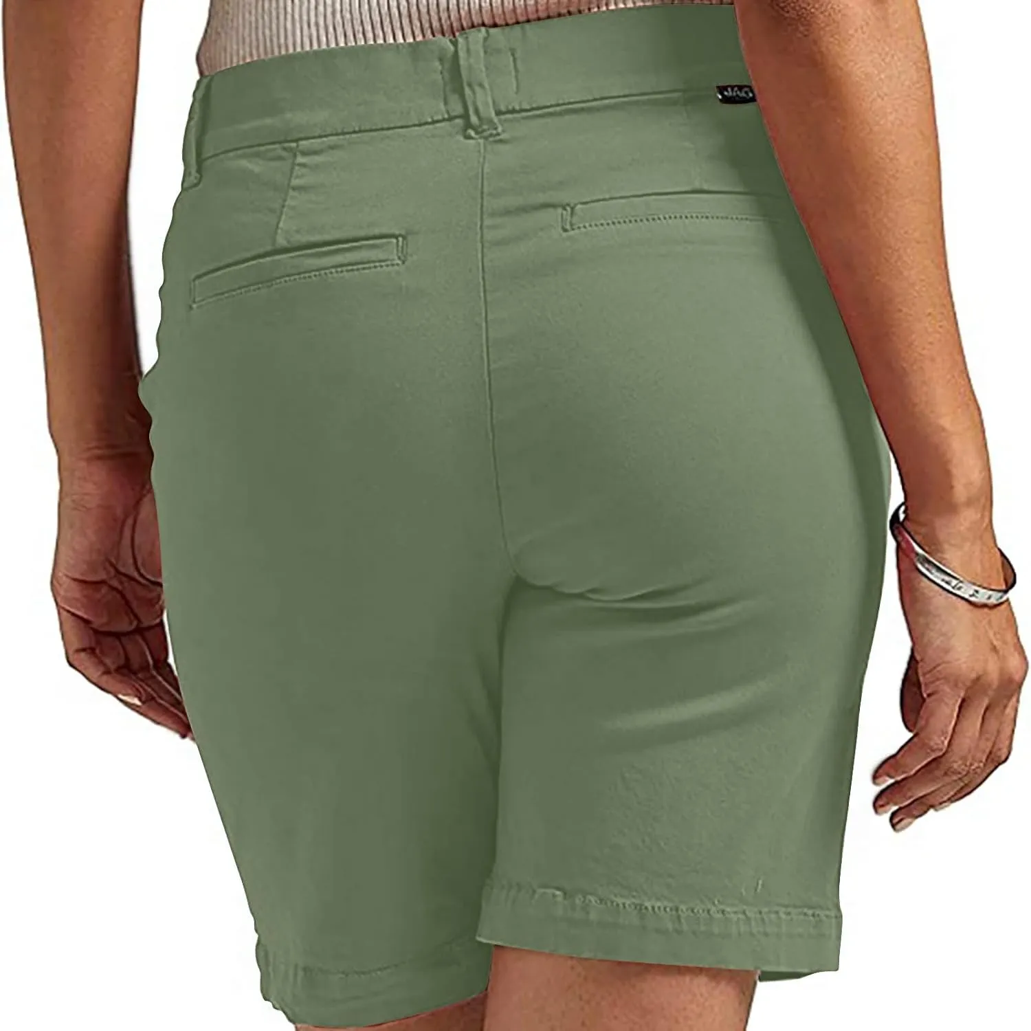 Bermuda Shorts for Women Stretchy Dressy Casual High Waisted Lounge Short Pants Straight Leg Hiking Vacation Outfits