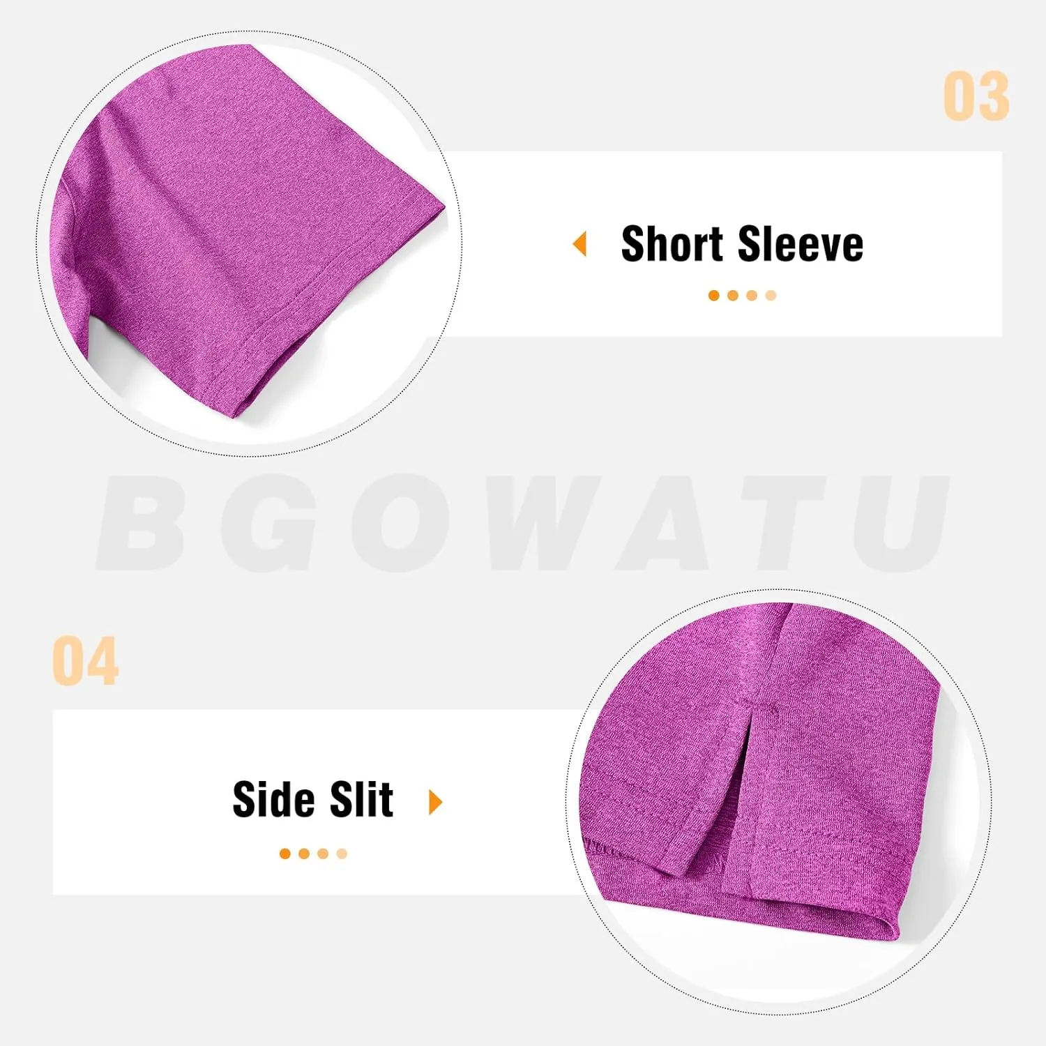 BGOWATU Women's Short Sleeve Golf Polo Shirts 1/4 Zip Tennis Tops Collared T-Shirts UV Protection Quick Dry