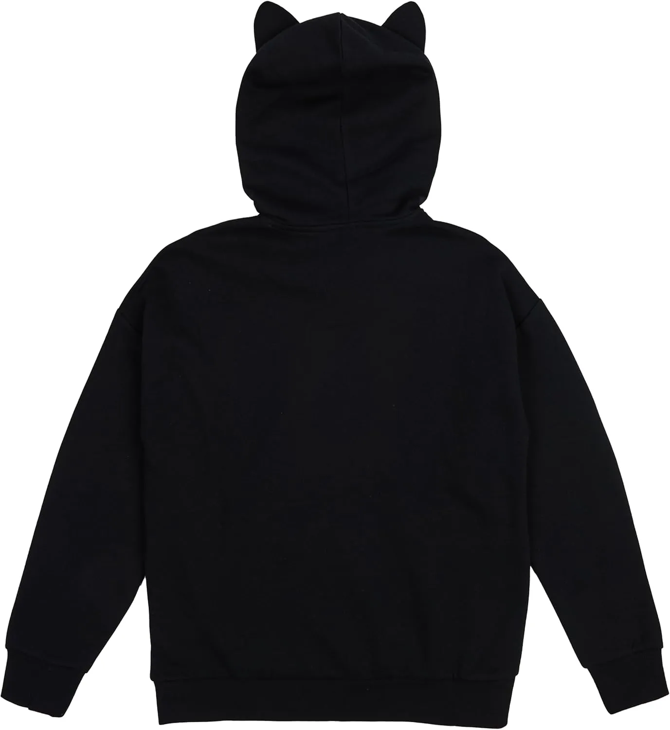 Bioworld Cat Inspired Cosplay Women's Black Oversized Hoodie with 3D Cat Ears