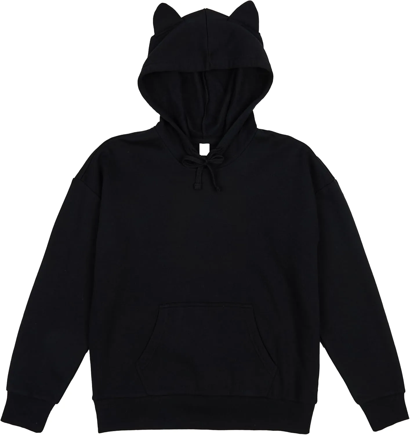 Bioworld Cat Inspired Cosplay Women's Black Oversized Hoodie with 3D Cat Ears