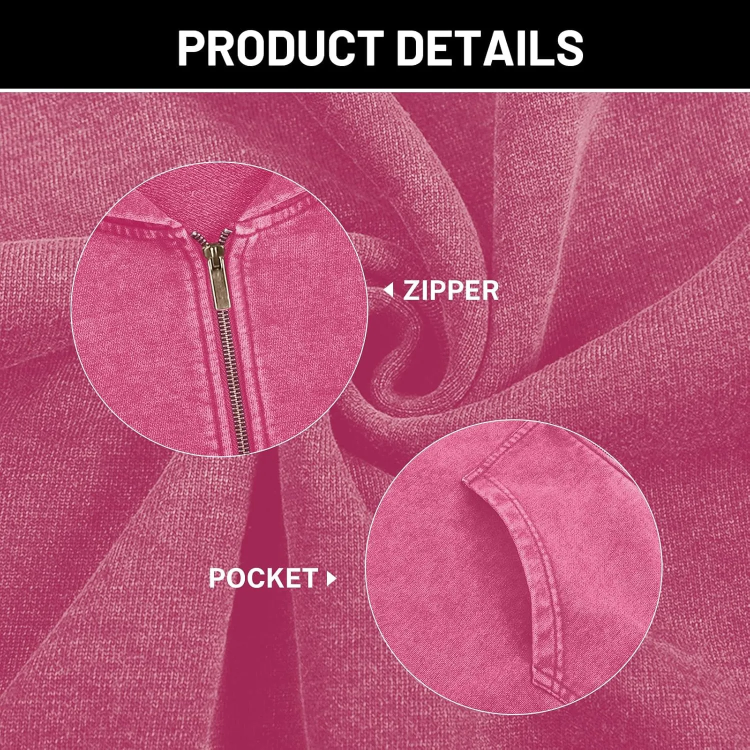 Bobeutou Mens Zip Up Acid Wash Hoodie Vintage Oversized Casual Fall Jacket Cotton Hooded Sweatshirts with Pockets Streetwear