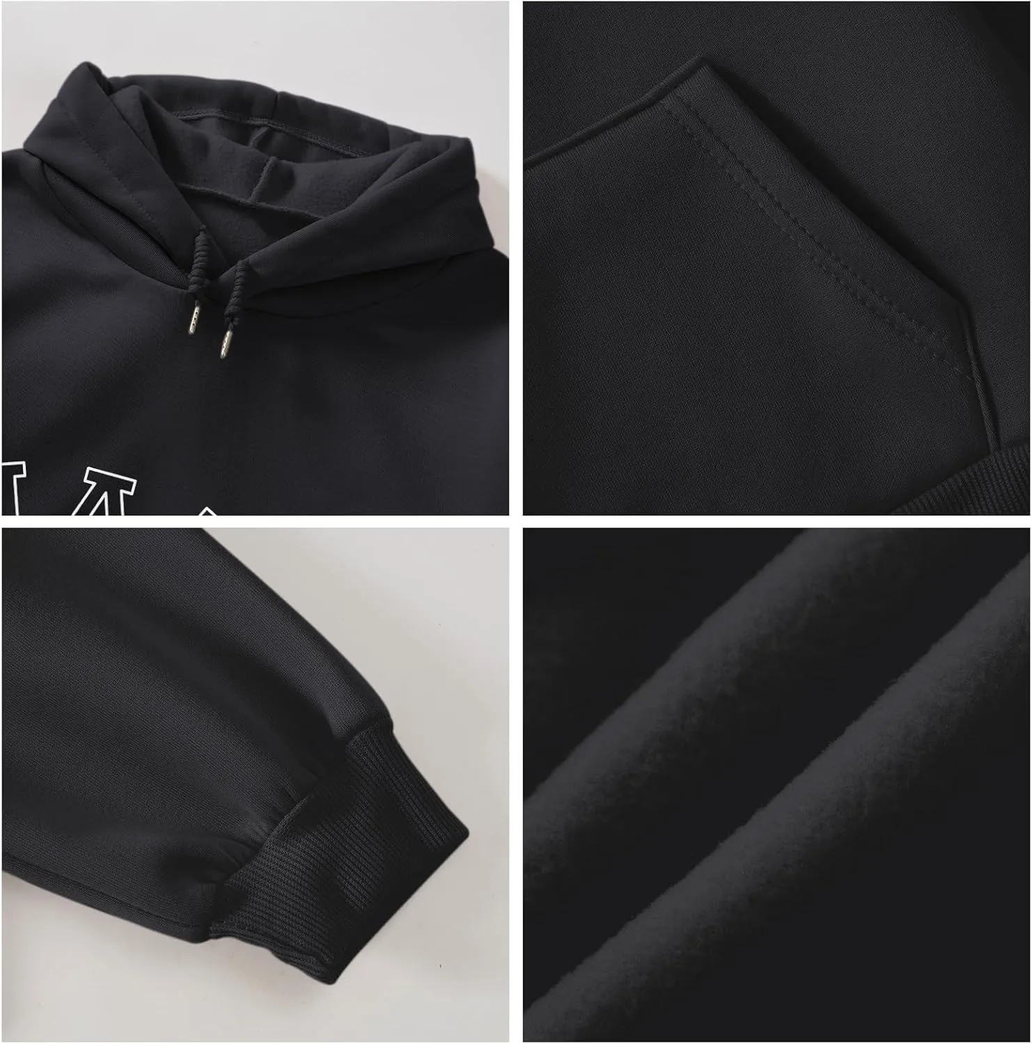 Bobeutou Oversized Letter Graphic Print Hoodies for Women Miami Florida Sweatshirt Preppy Trendy Fleece Pocket Pullover Top