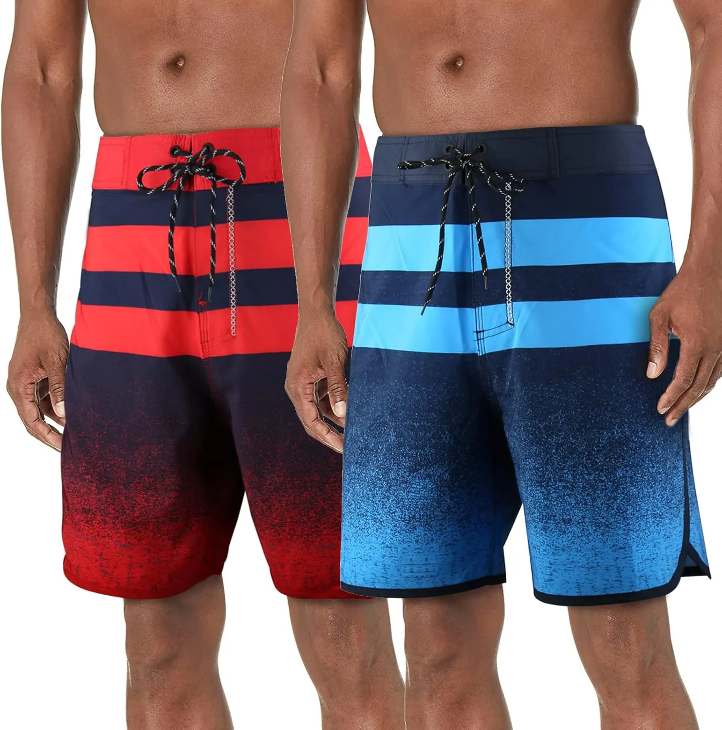 BOOMCOOL Mens Swim Trunks 2 Pcaks Swim Shorts Boardshorts Beach Shorts with Funny Swimwear Bathing Suits for Men