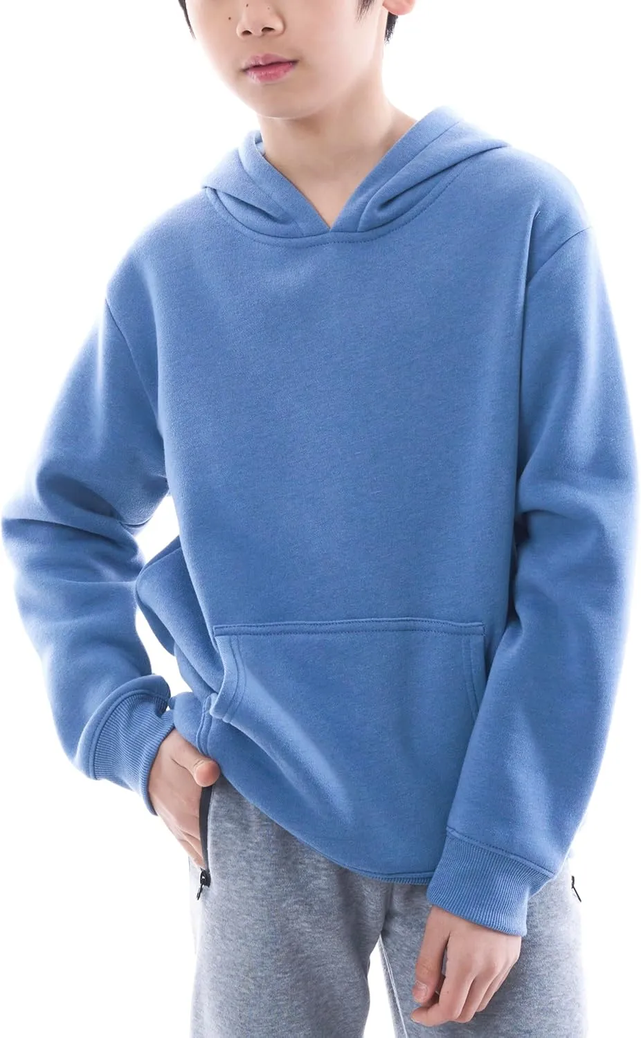 Boys Athletic Hoodie Sweatshirt, 3 Pk Fleece Long Sleeve Kids Pullover Hoodies boy&girl Size 6-20