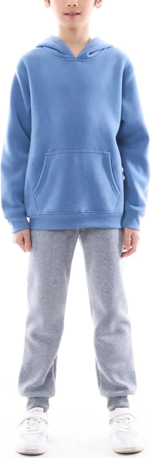Boys Athletic Hoodie Sweatshirt, 3 Pk Fleece Long Sleeve Kids Pullover Hoodies boy&girl Size 6-20