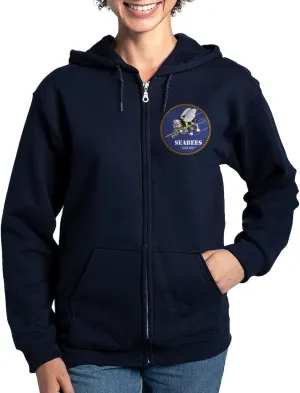 CafePress U.S. Navy Seabees Logo Women's Zip Up Hoodie Women's Zip-up Hoodie Sweatshirt