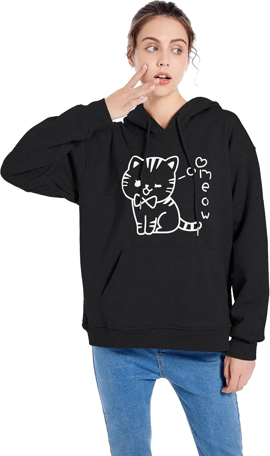 Cat Hoodies for Women Teen Girls