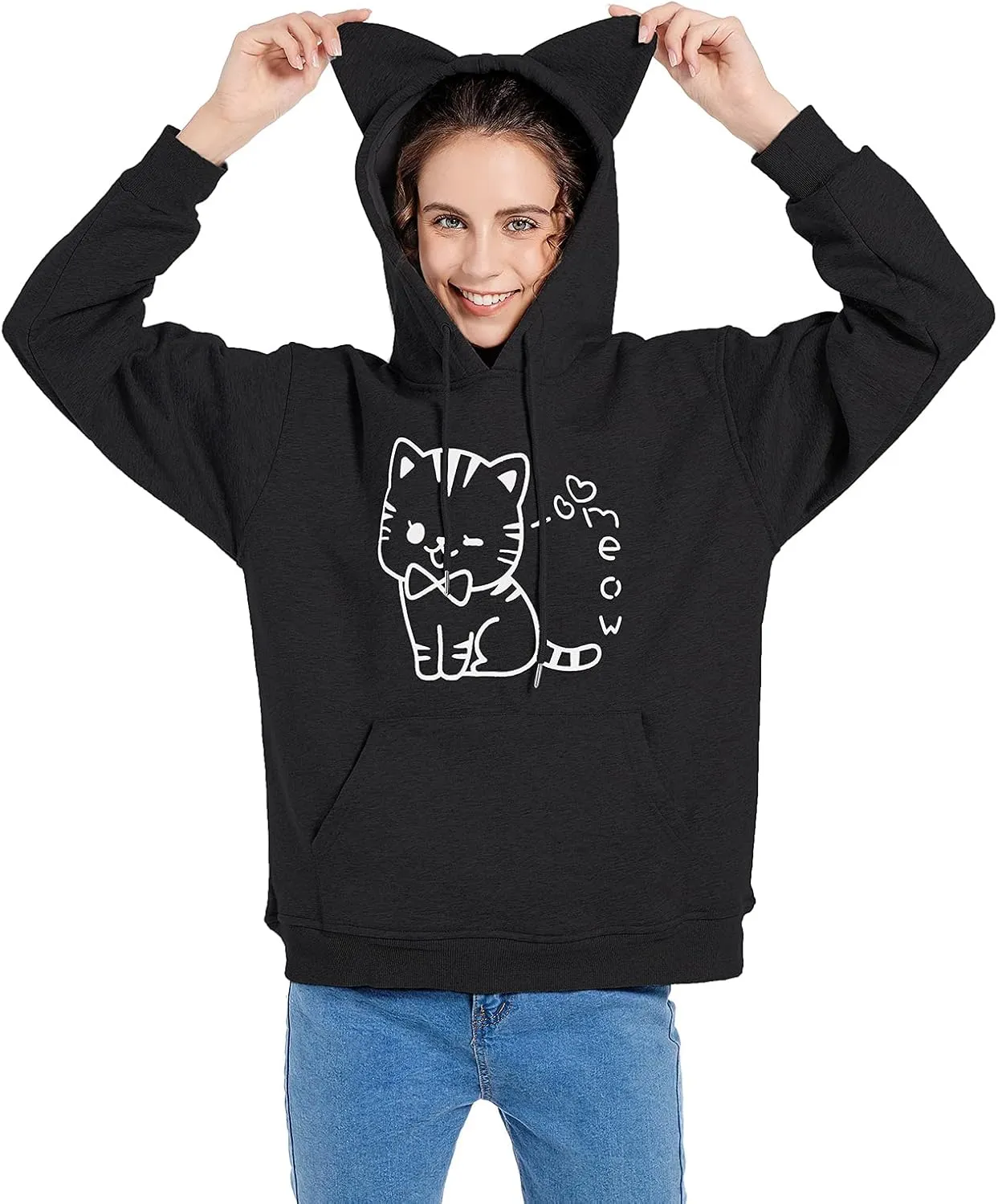 Cat Hoodies for Women Teen Girls