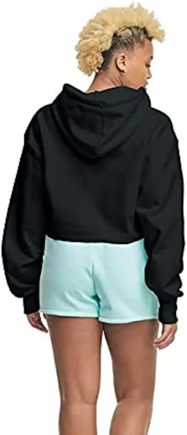 Champion Women's Reverse Weave Cropped Cut-Off Hoodie, Left Chest C
