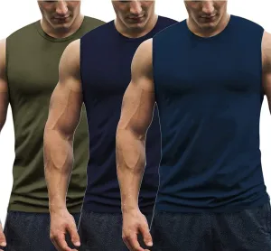COOFANDY Men's 3 Pack Workout Tank Tops Gym Muscle Tee Bodybuilding Fitness Sleeveless T Shirts