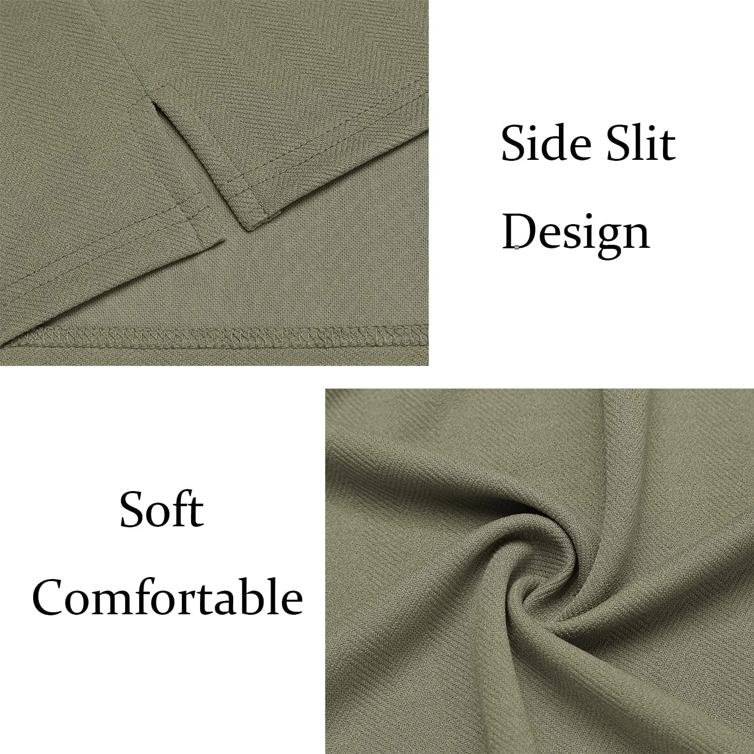 COOFANDY Men's Casual Button Down Shirts Short Sleeve Regular Fit Untucked Dress Shirts Knit Textured