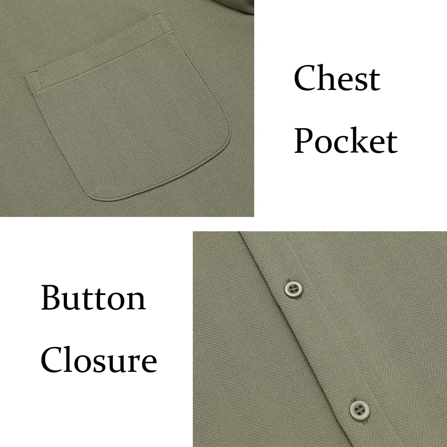 COOFANDY Men's Casual Button Down Shirts Short Sleeve Regular Fit Untucked Dress Shirts Knit Textured