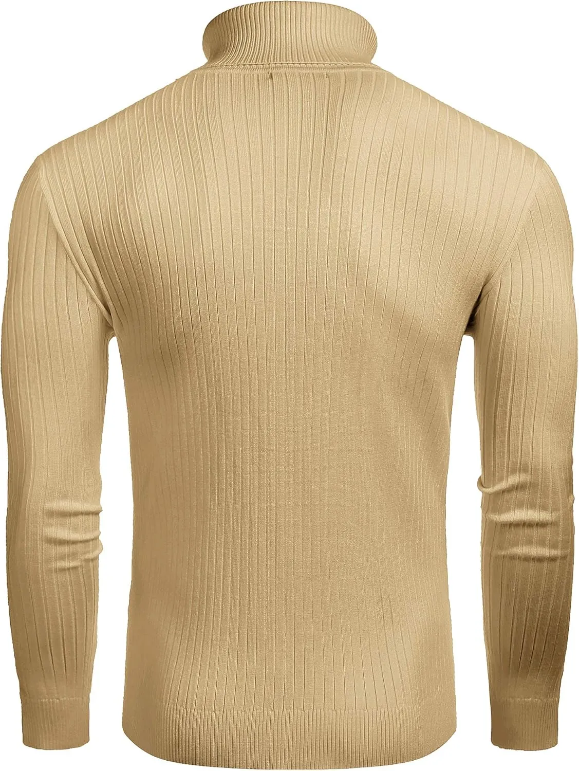 COOFANDY Men's Slim Fit Turtleneck Sweater Casual Twist Patterned Pullover Knitted Sweaters
