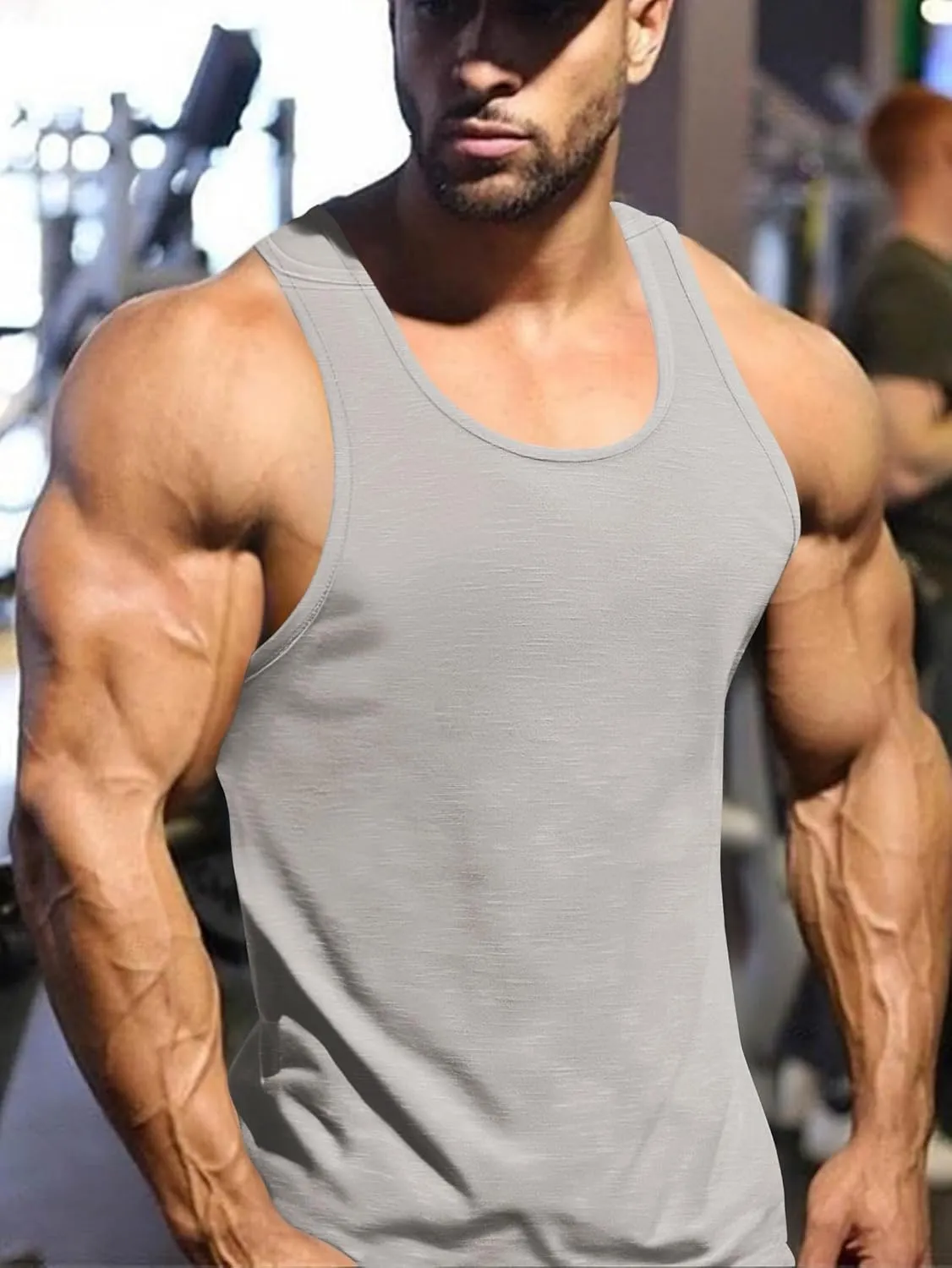 COOFANDY Men's Workout Tank Tops 2 Pack Gym Muscle Sleeveless Shirt Casual Stringer Athletic Tee Shirts Summer