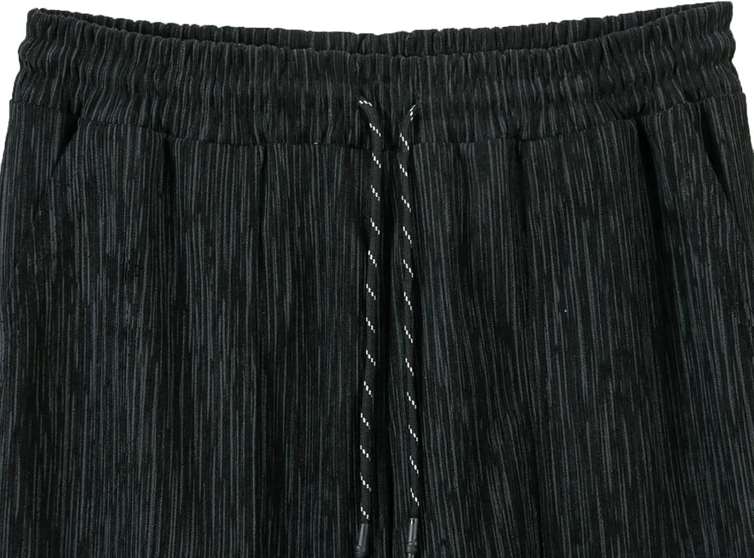 Corduroy Pants Men Casual Plain Baggy Summer Trousers Open Bottom Loose Drawstring Outdoor Elastic Waist Sweatpants