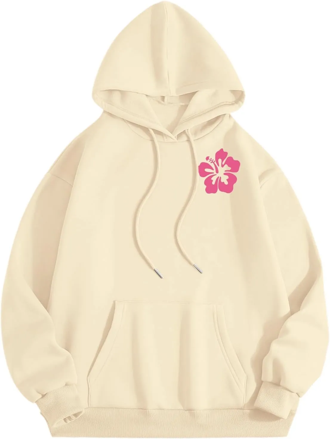 Cute 2 Piece Outfits for Women Teen Girls Preppy Puff 2024 Fall Fleece Pocket Drawstring Pullover Oversized Sweatpant