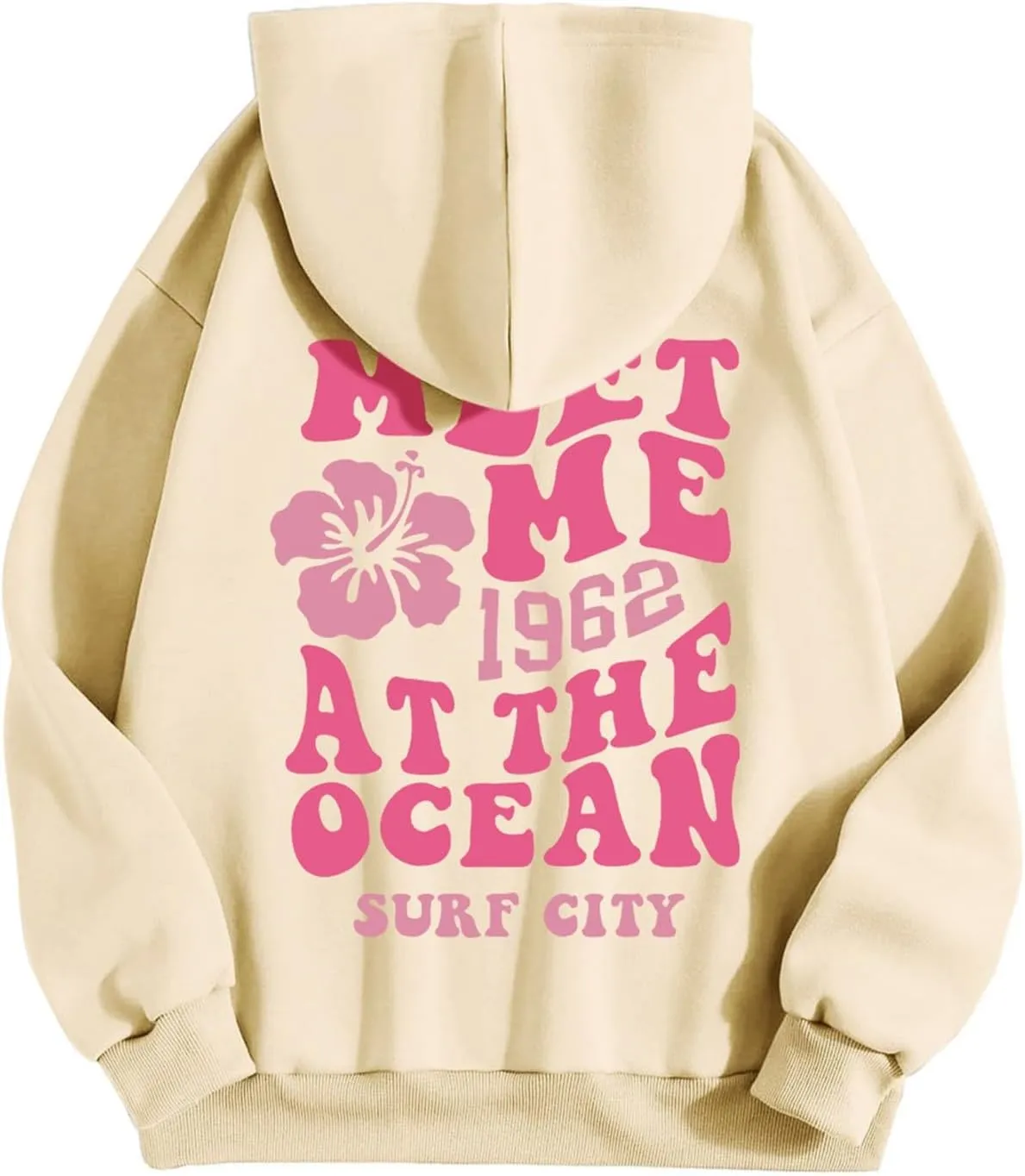 Cute 2 Piece Outfits for Women Teen Girls Preppy Puff 2024 Fall Fleece Pocket Drawstring Pullover Oversized Sweatpant