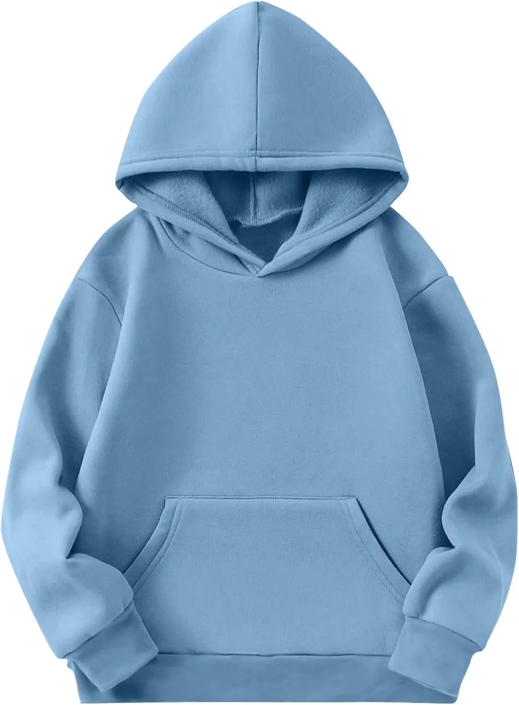 Cute Hoodies for Teen Girls Oversized Long Sleeve Fleece Hooded Sweatshirt Trendy Casual Solid Pocket Pullover Tops