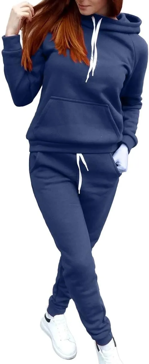 Cute Summer Outfits for Women 2 Piece Lounge Hoodie Oversized Sweatshirt Jogger Sweatpants Tracksuit Set Fall Clothes