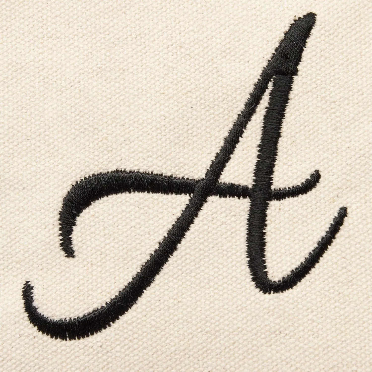 DALIX Monogram Bag Personalized Totes For Women Open Top Black Letter A-Z