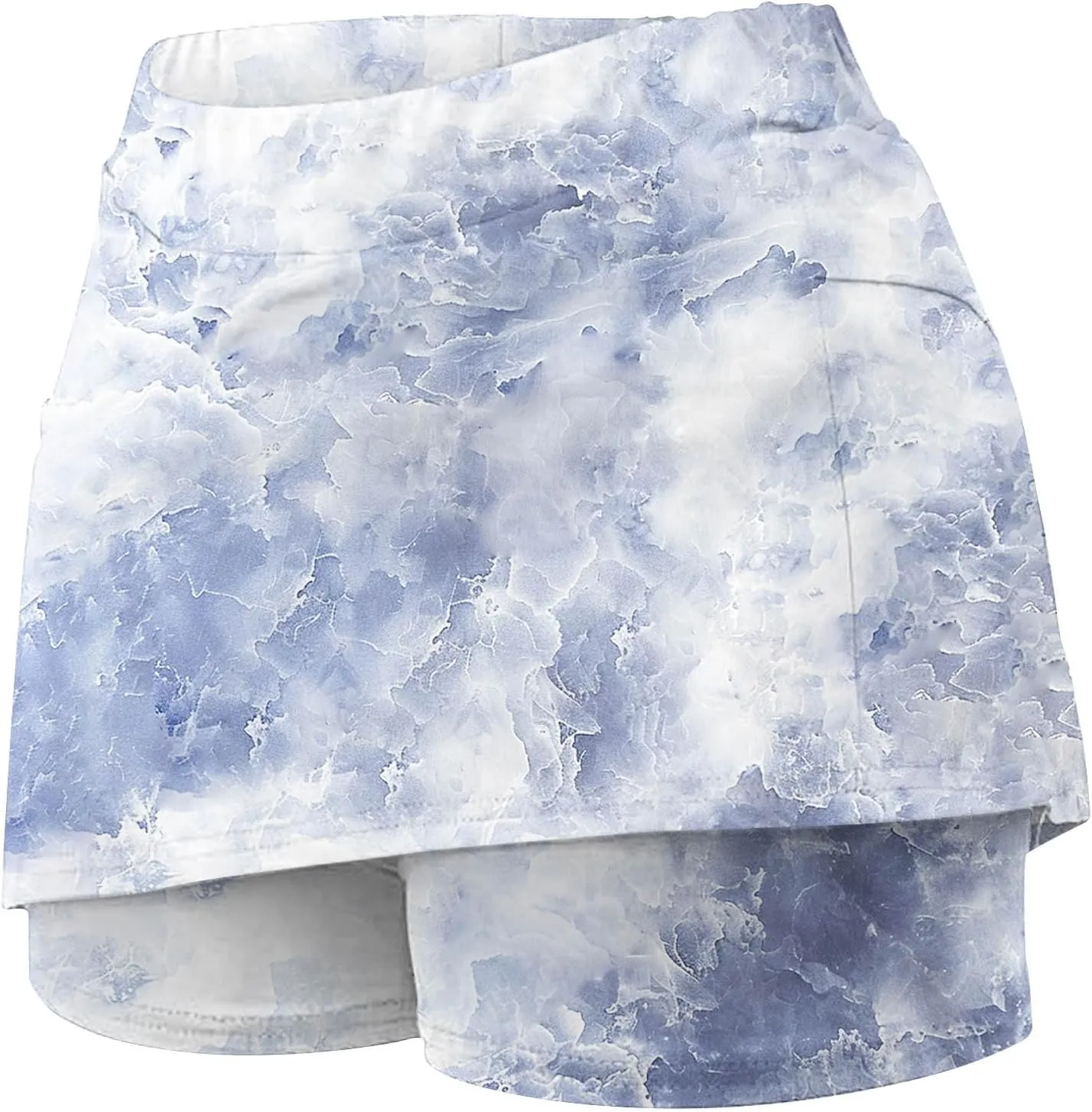 DDAPJ pyju Tie Dye Skorts for Woman Fashion High Waisted Women's Tennis Golf Skirts Plus Size Athletic Skirt with Shorts