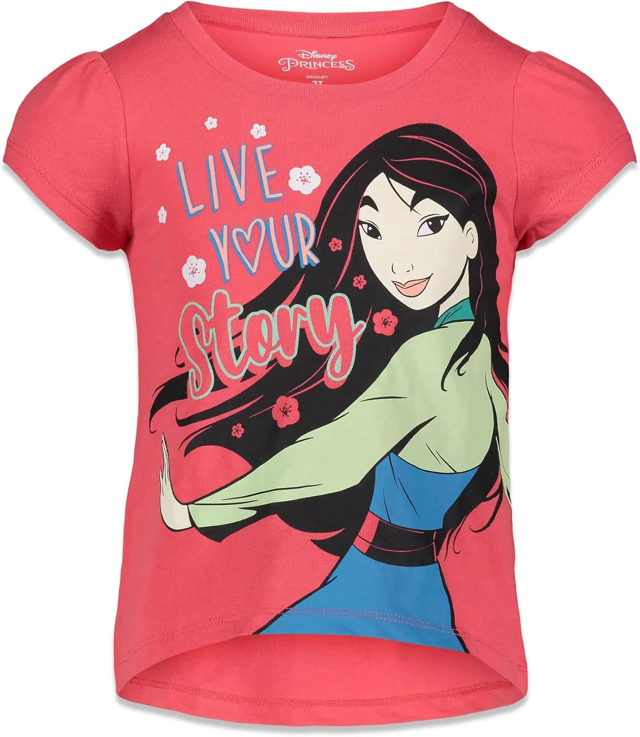 Disney Princess 4 Pack T-Shirts Infant to Big Kid