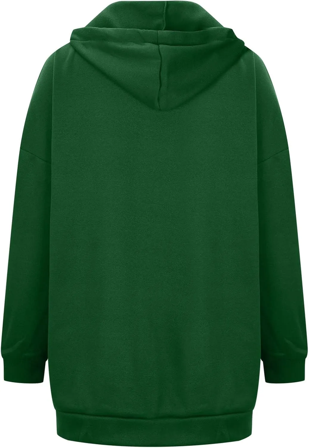 DOLKFU Womens Drawstring Long Hoodie Dress Zip Up Pullover Hooded Sweatshirts Casual Clothes Oversized Y2K Winter Tops