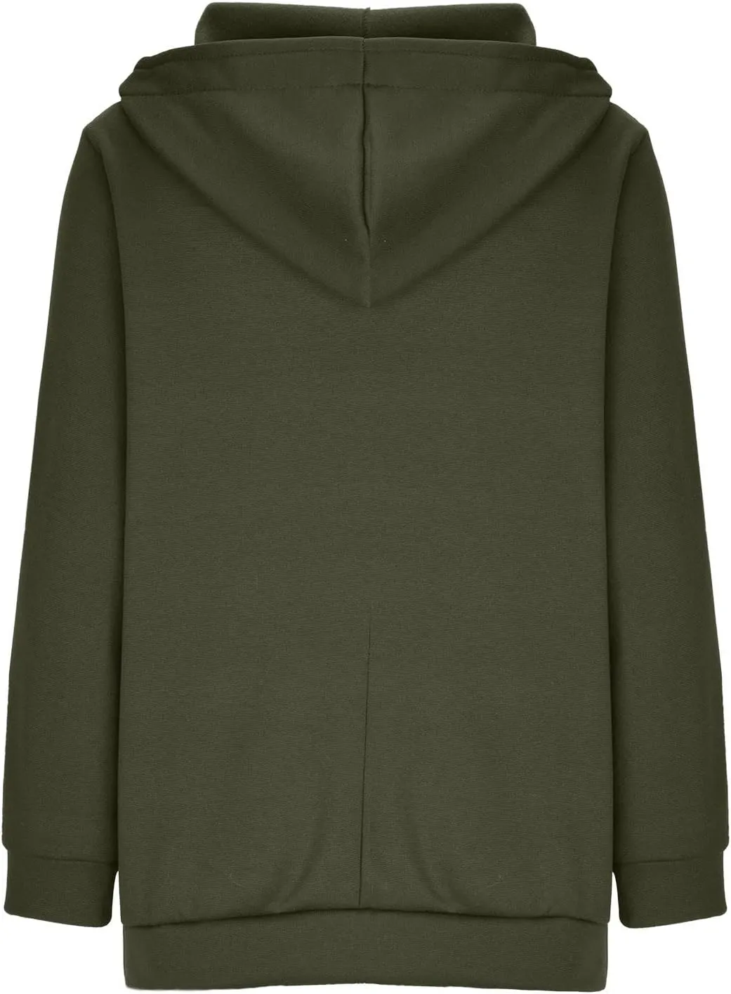 DOLKFU Womens Oversized Hoodie Dress Zip Up Long Sweatshirt Solid Basic Pullover Tops Y2K Trendy Winter Clothes With Pockets