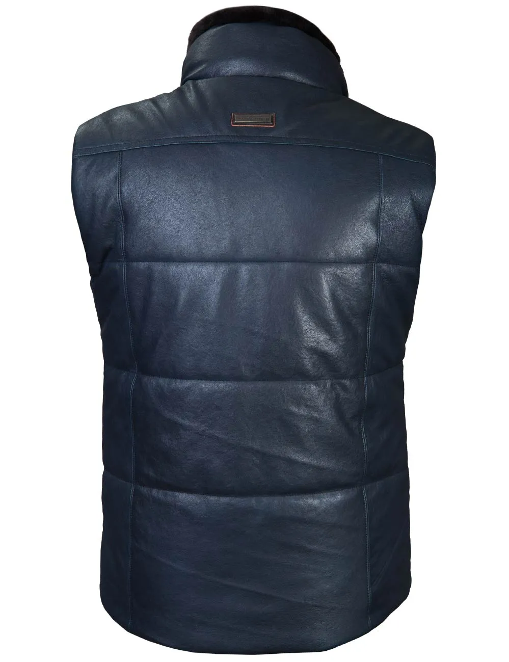 Dolphin HH-65 Leather Vest navy blue Art. 580