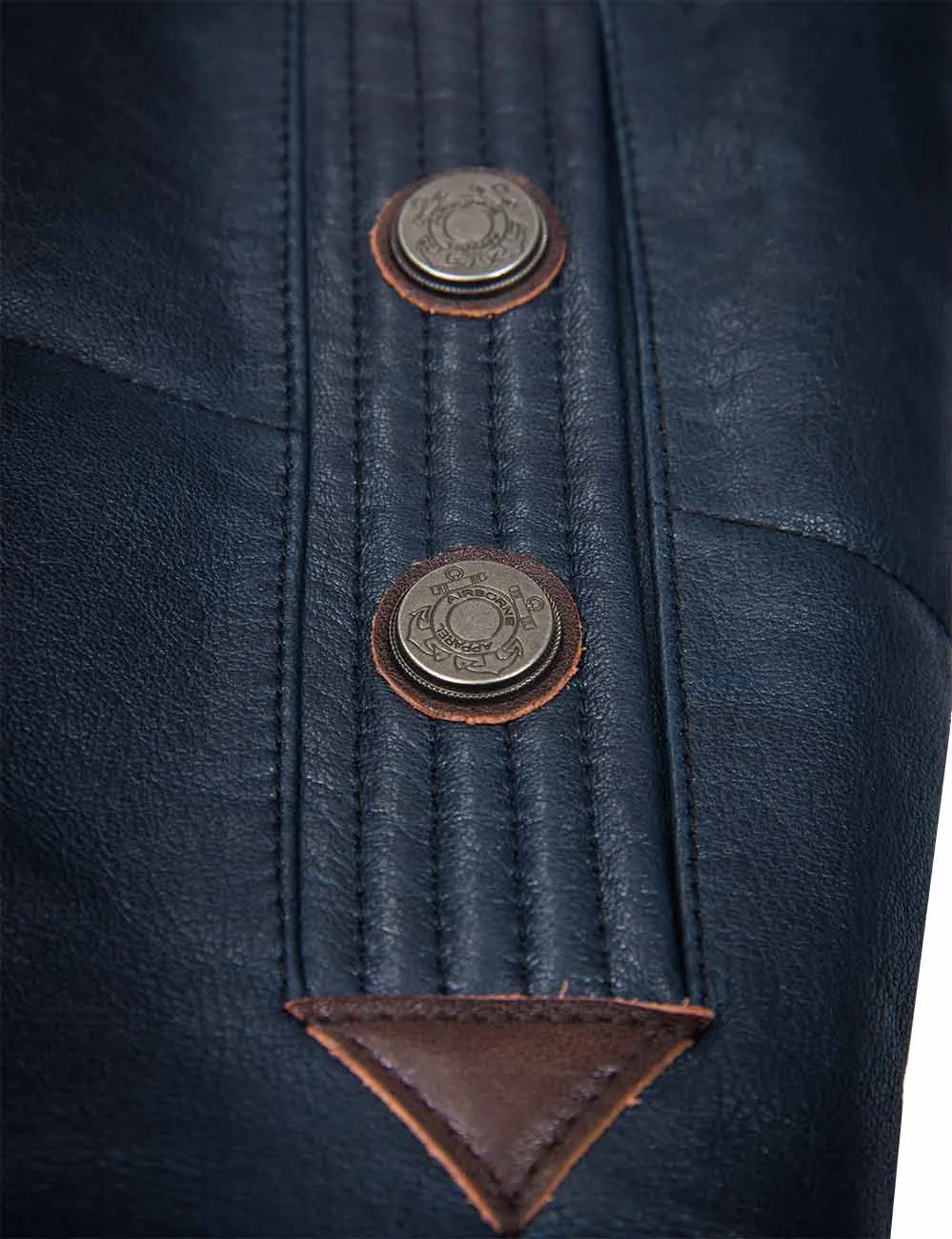 Dolphin HH-65 Leather Vest navy blue Art. 580