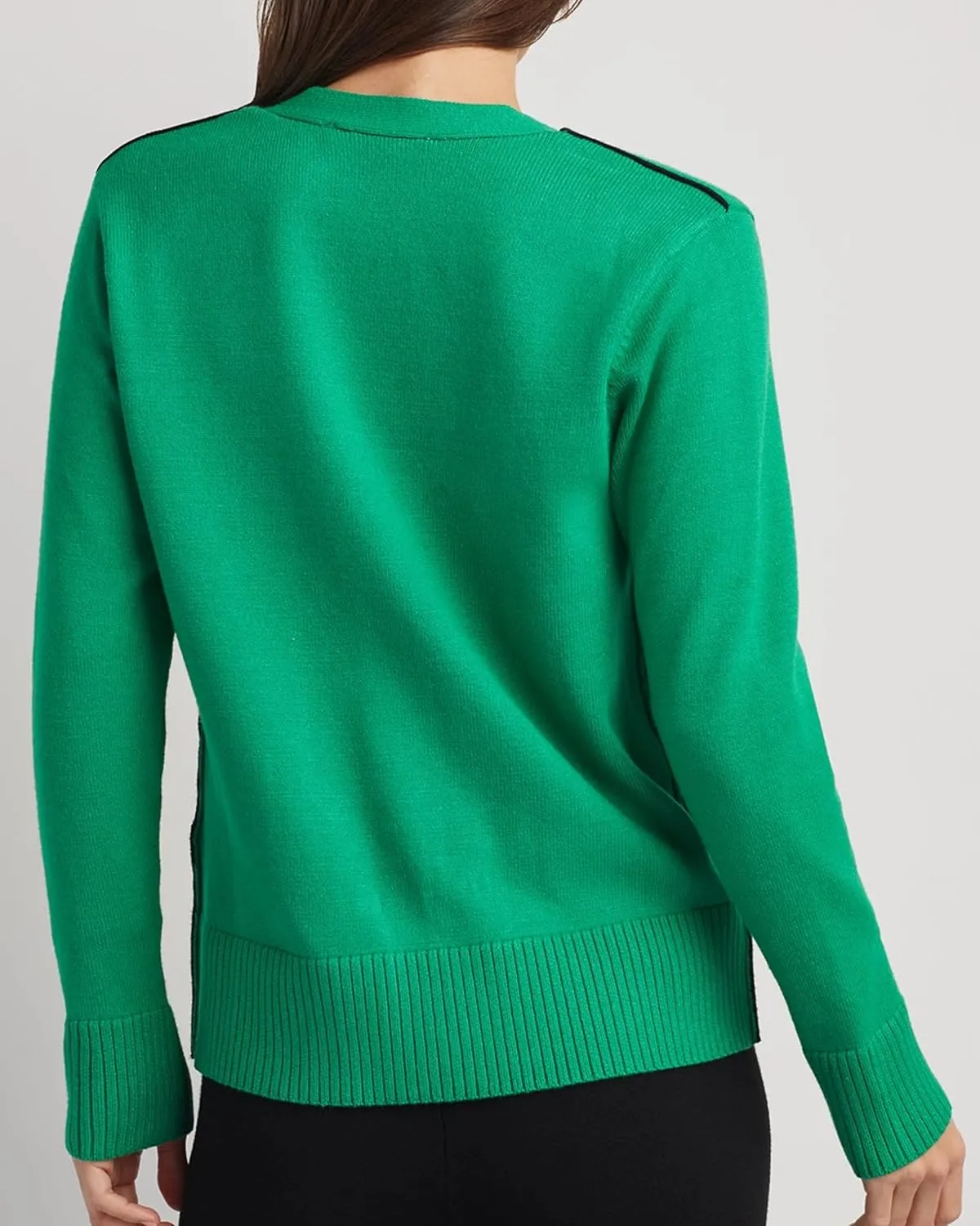 ELLEN TRACY Women's Cardigan Sweater, Demi 4-Button V-Neck Ladies Light Long Sleeve Top for Summer and Fall